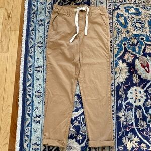 Ankle-Length Straight-Legged Pants with Tie String